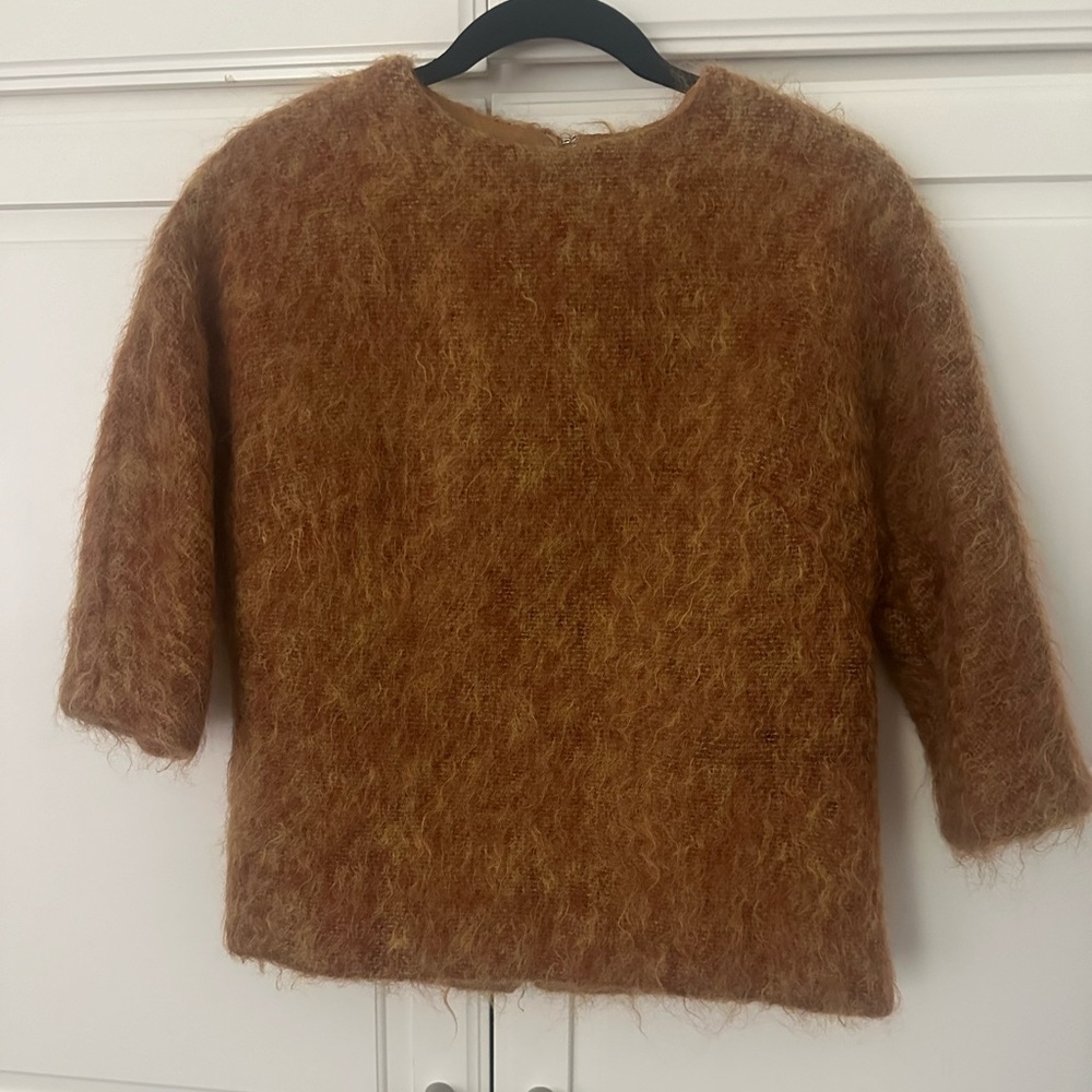 Vintage Designer Women’s Mohair Cropped Gold